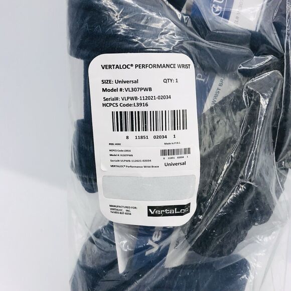 Vertaloc Universal Wrist Brace w Closure System One Allen Key, One Mesh Bag NEW - Picture 2 of 4